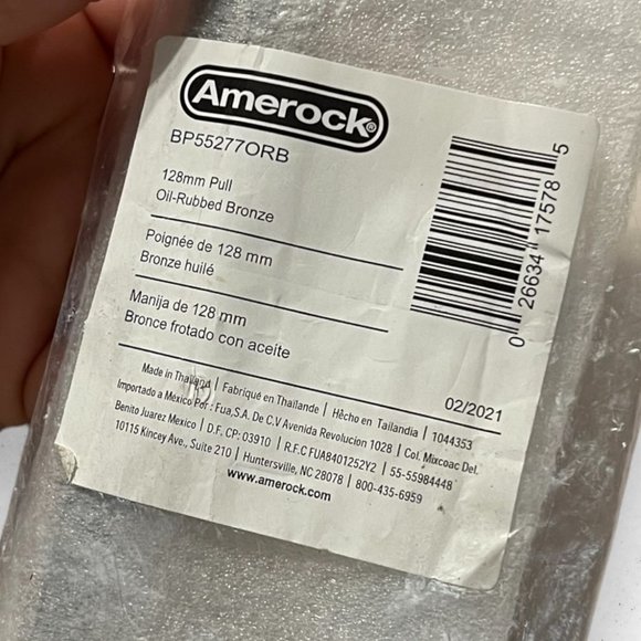 Amerock One Pull Handle Oil-Rubbed Bronze 128mm BP55277ORB - Picture 2 of 4